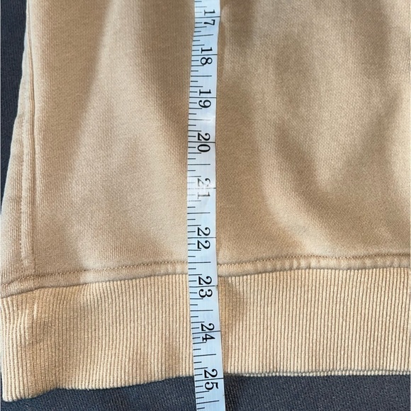 Hudson Jeans Back Cut out Cotton Hoodie Women’s Small Tan Camel Neutral Fall - Picture 15 of 16